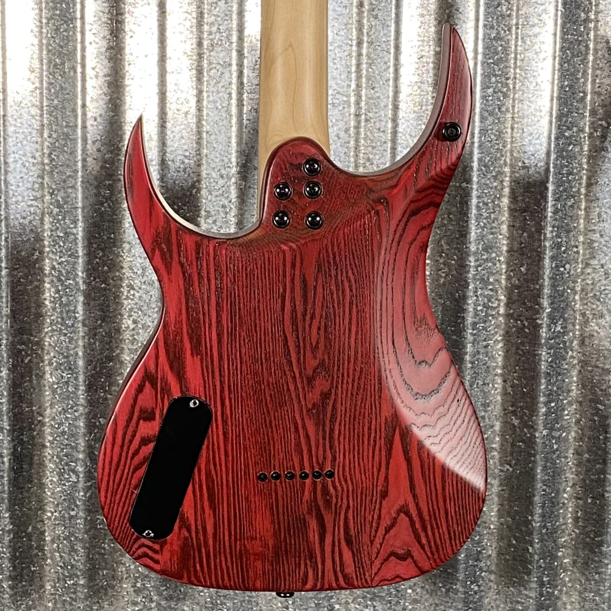 Musily MSM6 Heavy Metal Hard Tail Ash Transparent Lava Red Guitar #0001