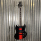 Westcreek Guitars Racer SG Offset Style Black Red Stripe #0013 Used