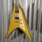 ESP LTD KH-V Kirk Hammett V Gold Sparkle EMG Guitar & Case #0961 Used