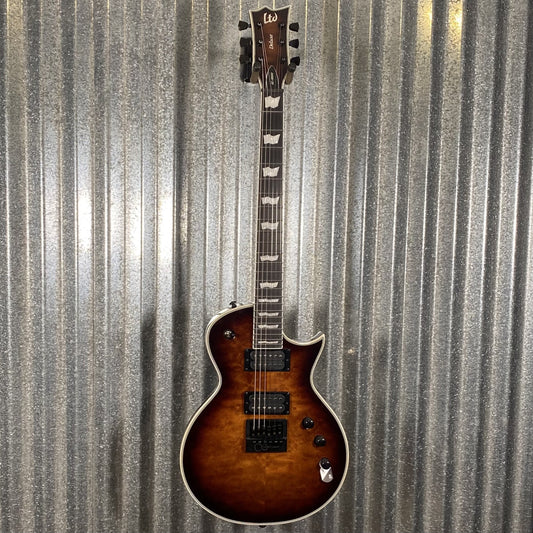 ESP LTD EC-1000 ET Evertune Quilt Top Dark Brown Sunburst Guitar EC1000ETQMDBSB #0074 Used