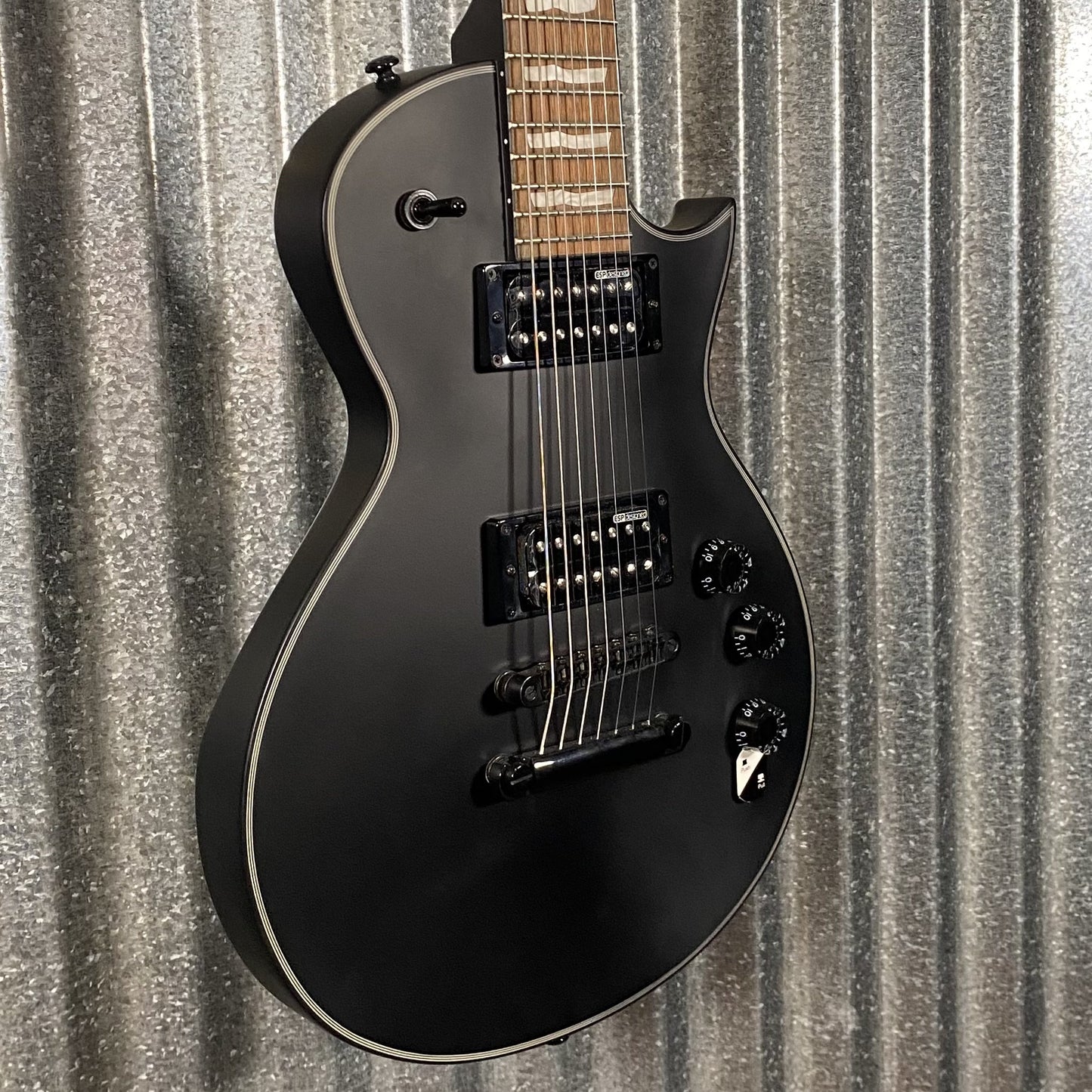 ESP LTD EC-257 7 String Black Satin Guitar & Case EC257BLKS #1038  Used