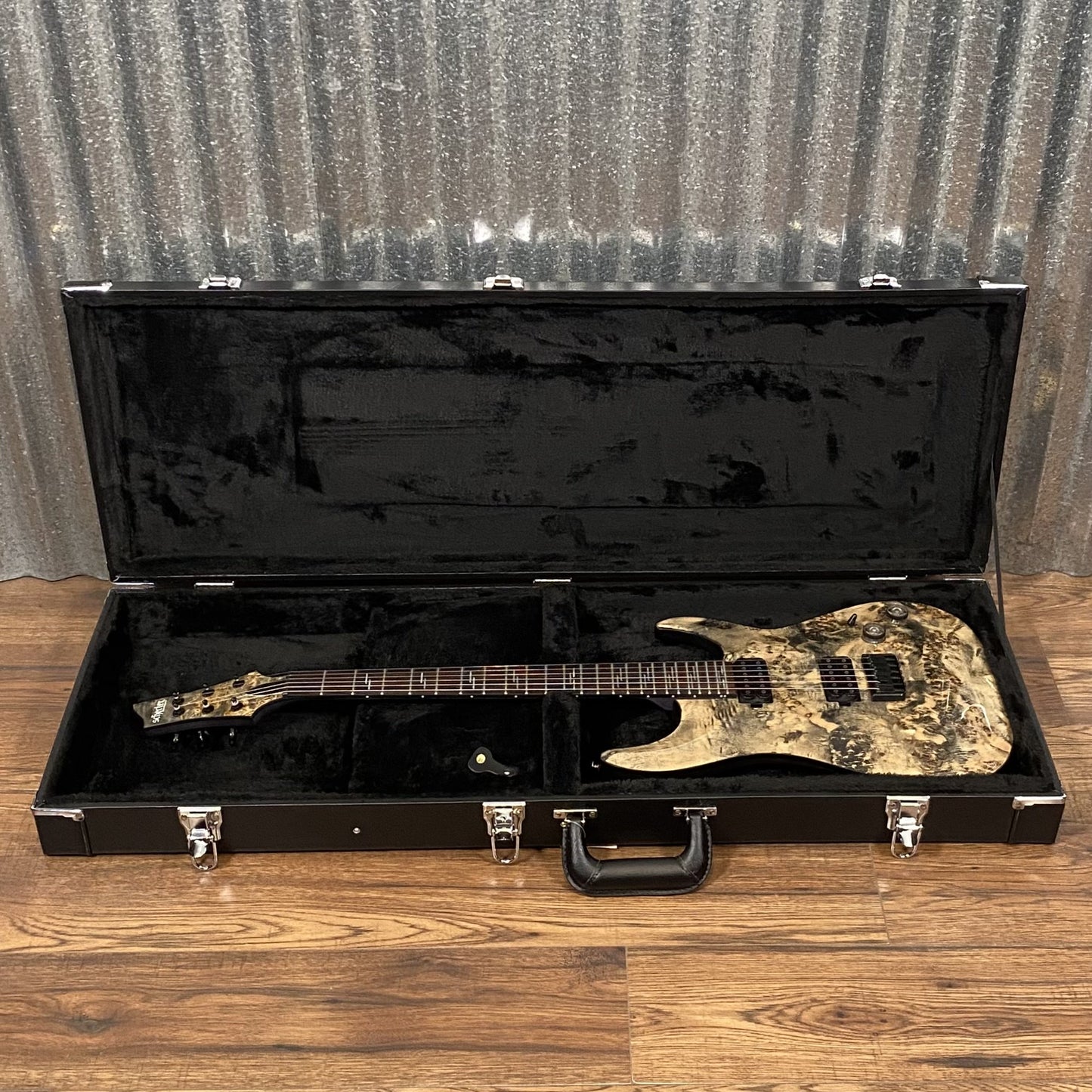 Schecter Omen Elite 6 Charcoal Guitar & Case #0948 Used
