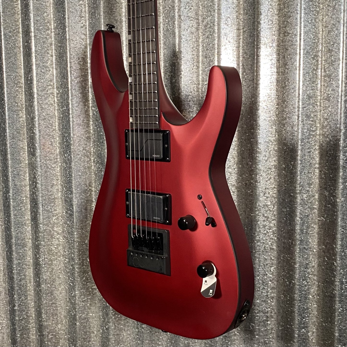 ESP LTD MH-1000 Evertune Candy Apple Red Satin Guitar & Case #0334 Used