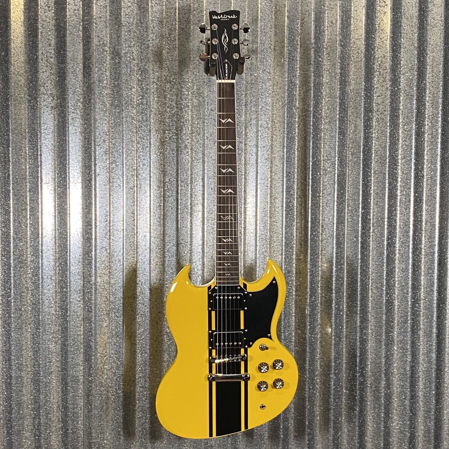 Westcreek Guitars Racer SG Offset Style Bumble-B Yellow #0027 Used