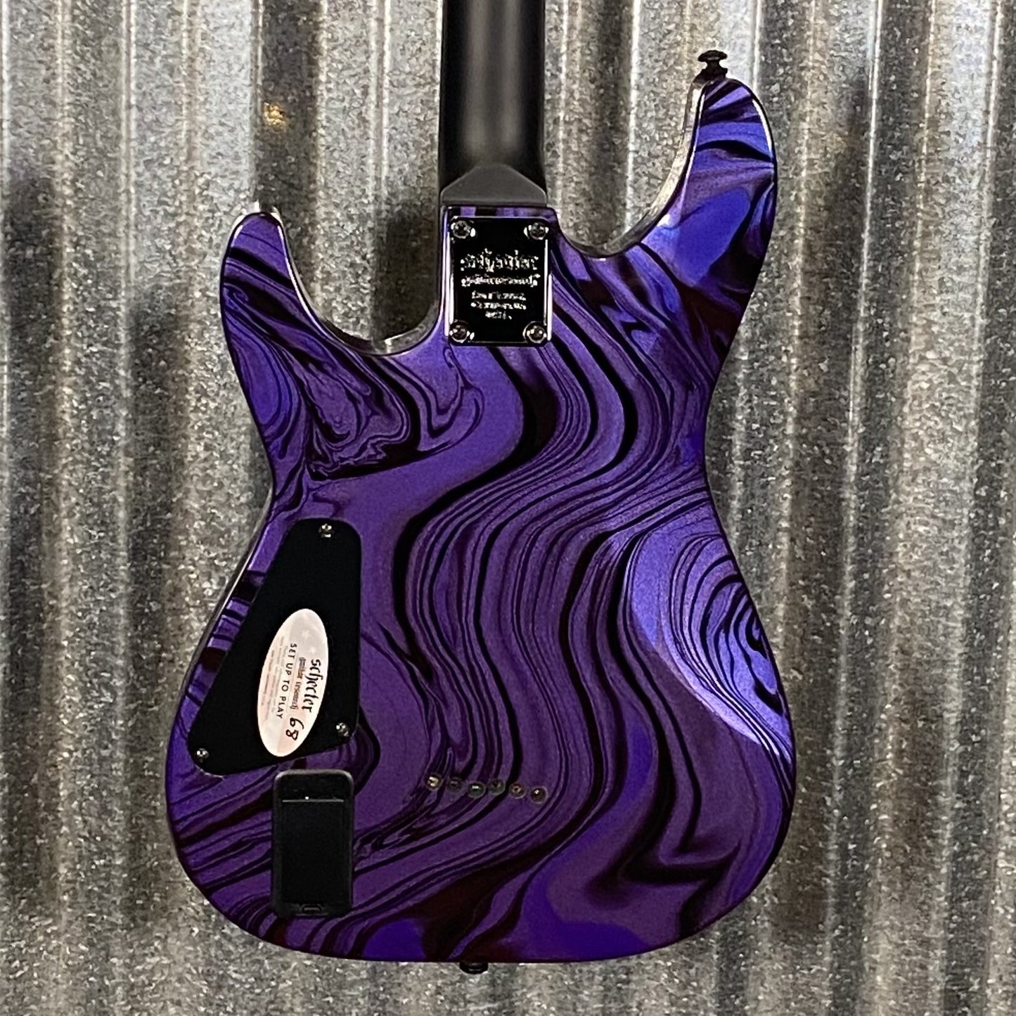 Schecter C-1 Hydro Dip Purple Obsidian Guitar #0588
