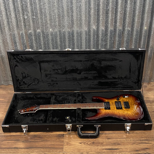 ESP LTD H-200 Flame Top Dark Brown Sunburst Guitar & Case #1026 Used