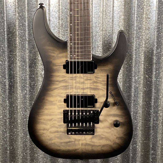 ESP LTD M-1007B 7 String Baritone Quilt Top Charcol Burst Guitar M1007BWMCHBS #2001 Used