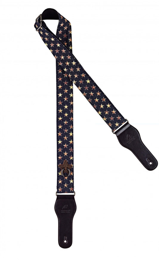 Ortega OCS-110 Highland Guitar Bass Cotton Strap Stars