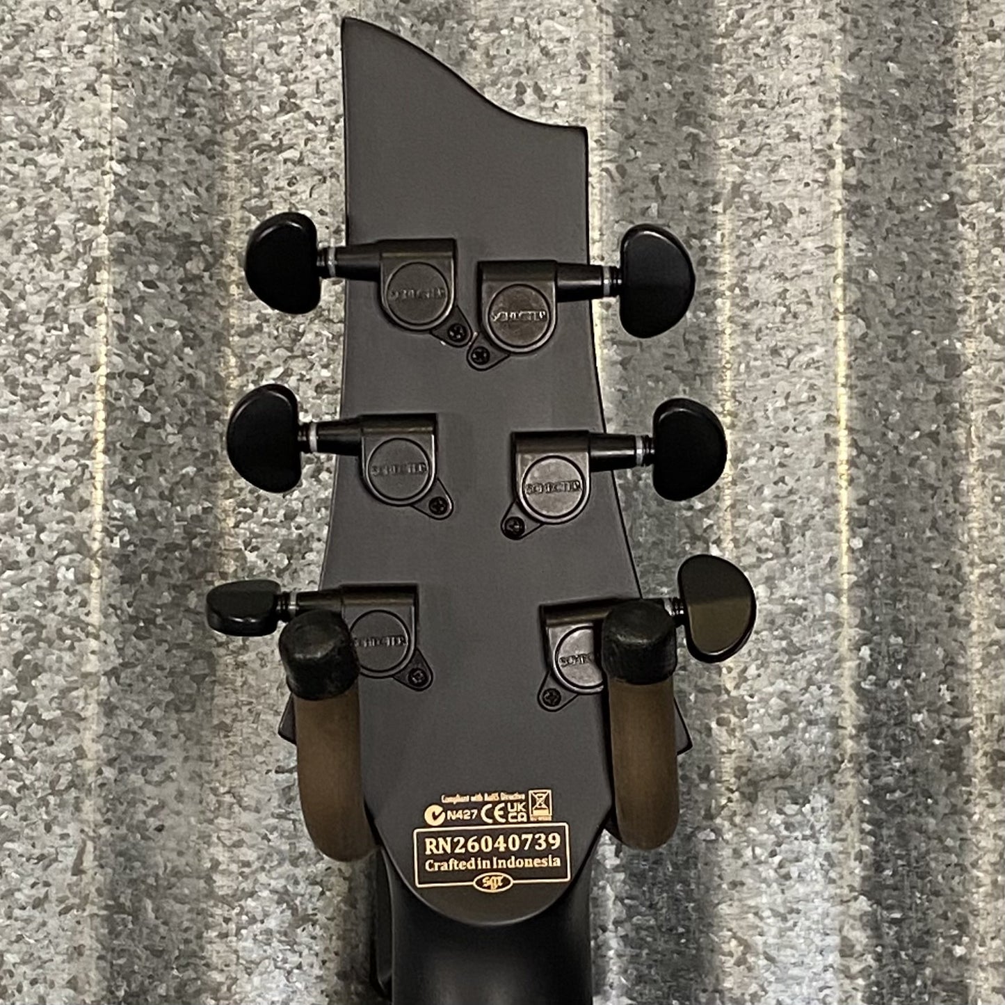 Schecter C-1 Hydro Dip Golden Eclipse Guitar #0739