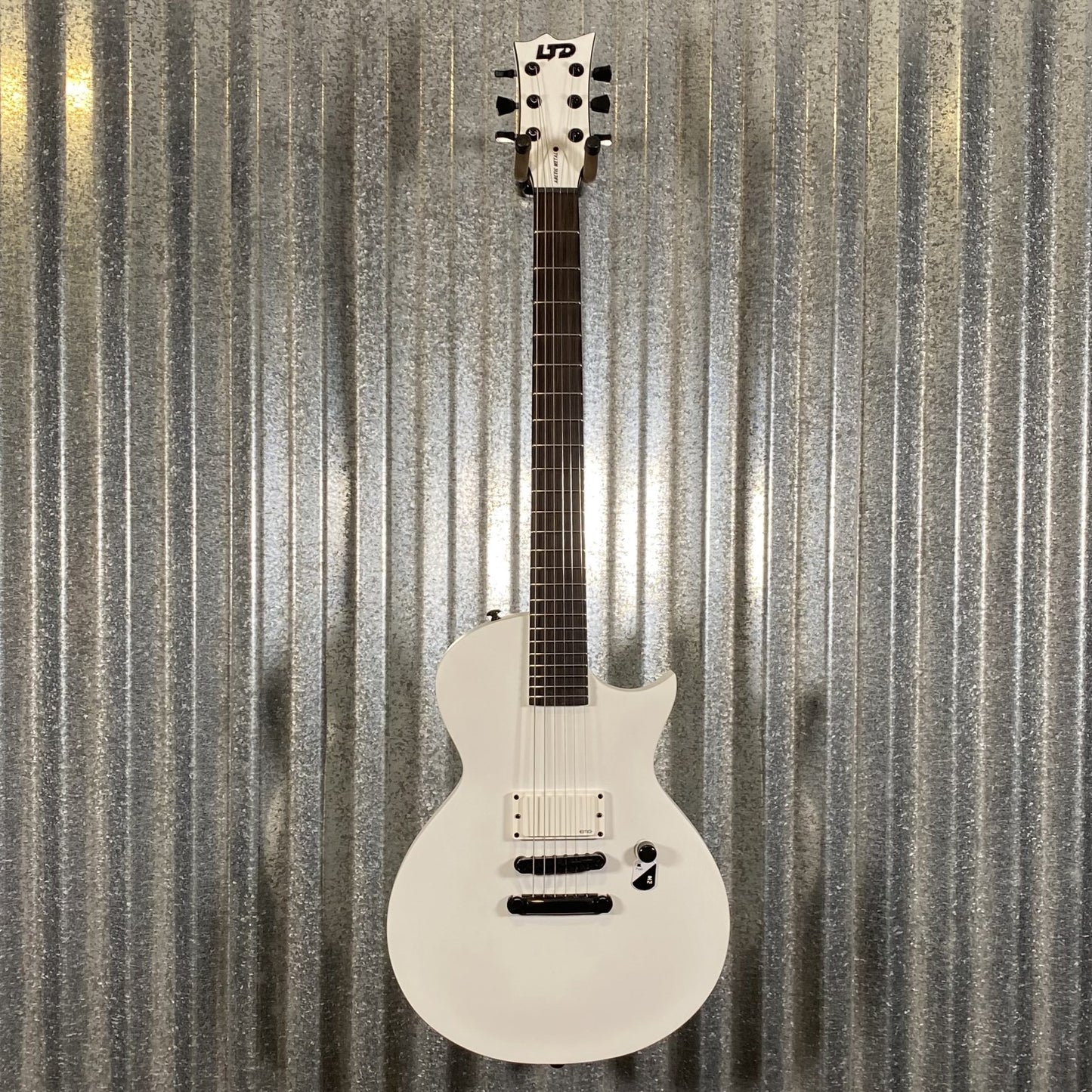 ESP LTD EC Arctic Metal Snow White Satin Guitar ECARMSWS #0177 Used