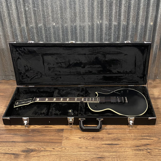 ESP LTD EC-1000 FR Floyd Rose Black Satin EMG Guitar & Case #1888 Used