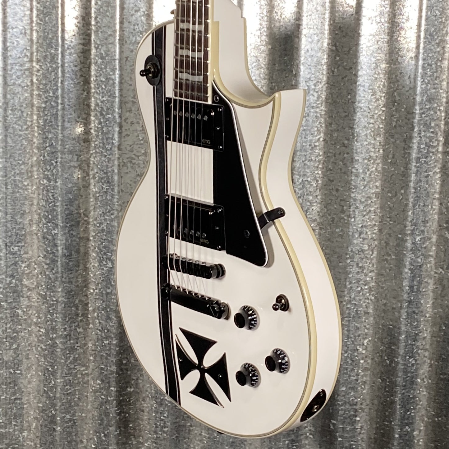 ESP LTD Iron Cross Jame Hetfield Snow White Guitar & Case IRONCROSSSW #2023 Used