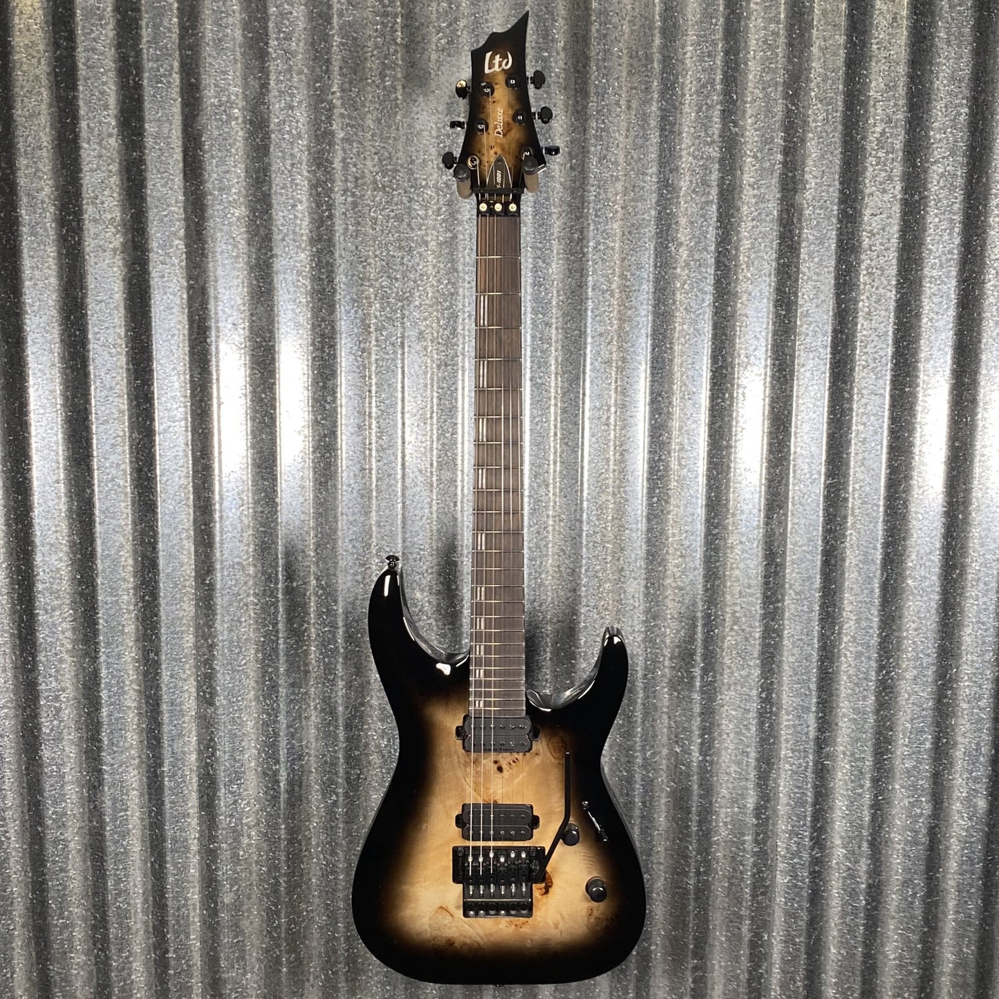 ESP LTD H-1001 Floyd Rose Black Natural Burst Guitar H1001FRBPBLKNB #0373 Used