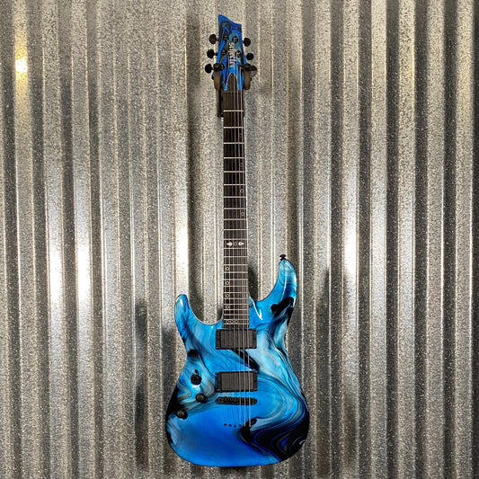 Schecter C-1 Hydro Dip Midnight Tide Guitar Left Hand #0757