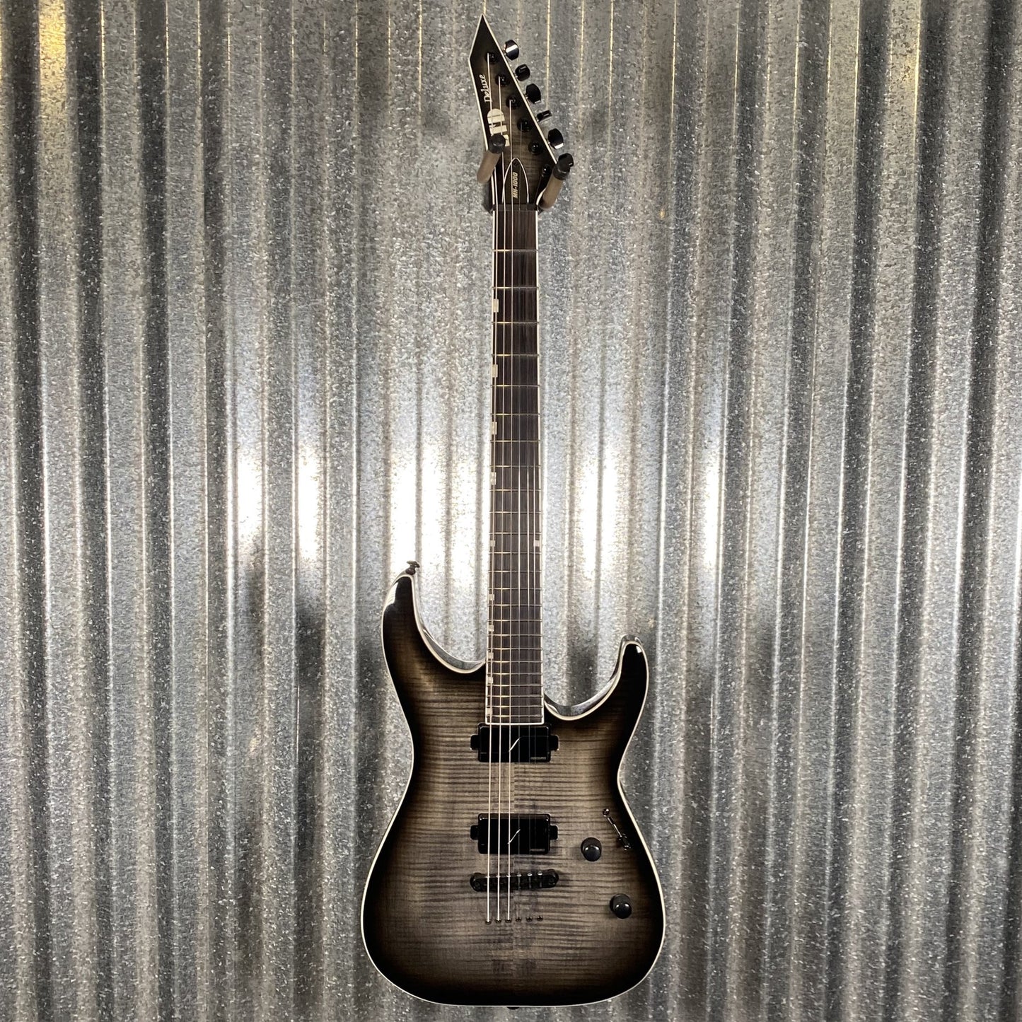 ESP LTD MH-1000NT Flame Charcoal Burst Guitar MH1000FMCHB #0198 Used