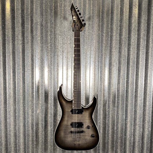 ESP LTD MH-1000NT Flame Charcoal Burst Guitar MH1000FMCHB #0198 Used