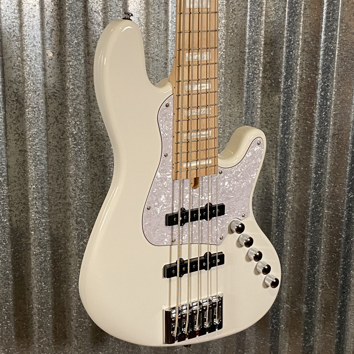 Cort Elrick NJS 5 String Bass White & Bag NJS5WHT #2856