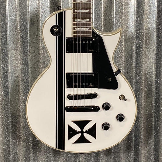 ESP LTD Iron Cross Jame Hetfield Snow White Guitar & Case IRONCROSSSW #2491 Used