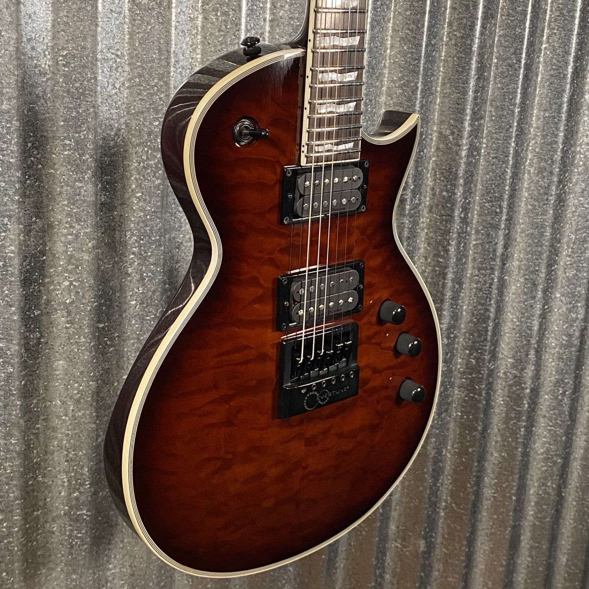 ESP LTD EC-1000 ET Evertune Dark Brown Sunburst Guitar EC1000ETQMDBSB #0700 Used
