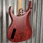 Musily MSM6 Heavy Metal Hard Tail Ash Transparent Lava Red Guitar #0001