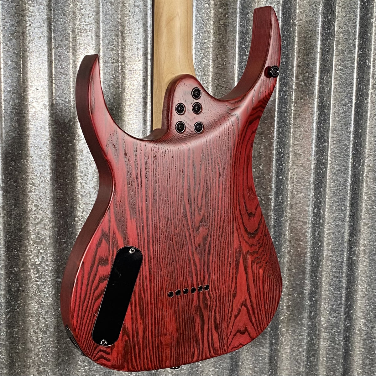 Musily MSM6 Heavy Metal Hard Tail Ash Transparent Lava Red Guitar #0001