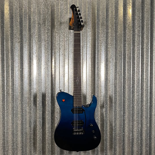 Westcreek Guitars Helyx T Style Dual Humbucker Ocean Vortex Blue Guitar #0034 Used
