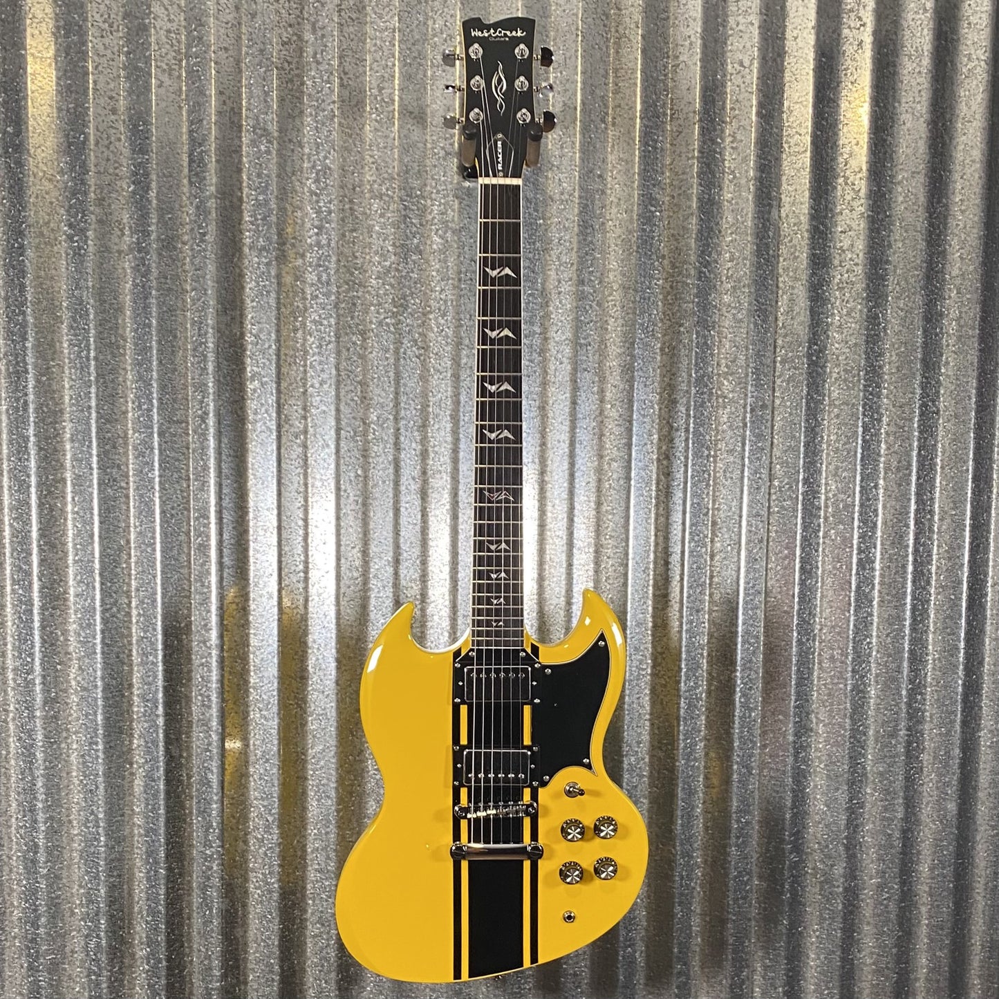 Westcreek Guitars Racer SG Offset Style Bumble-B Yellow #0044 Used