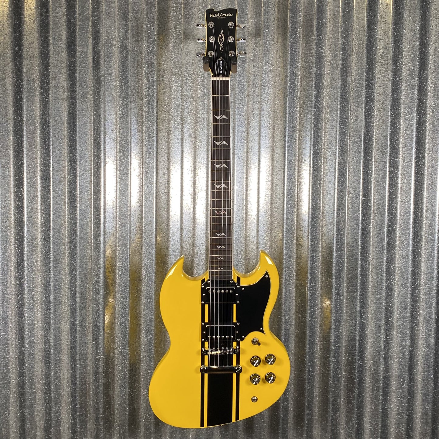 Westcreek Guitars Racer SG Offset Style Bumble-B Yellow #0003 Used