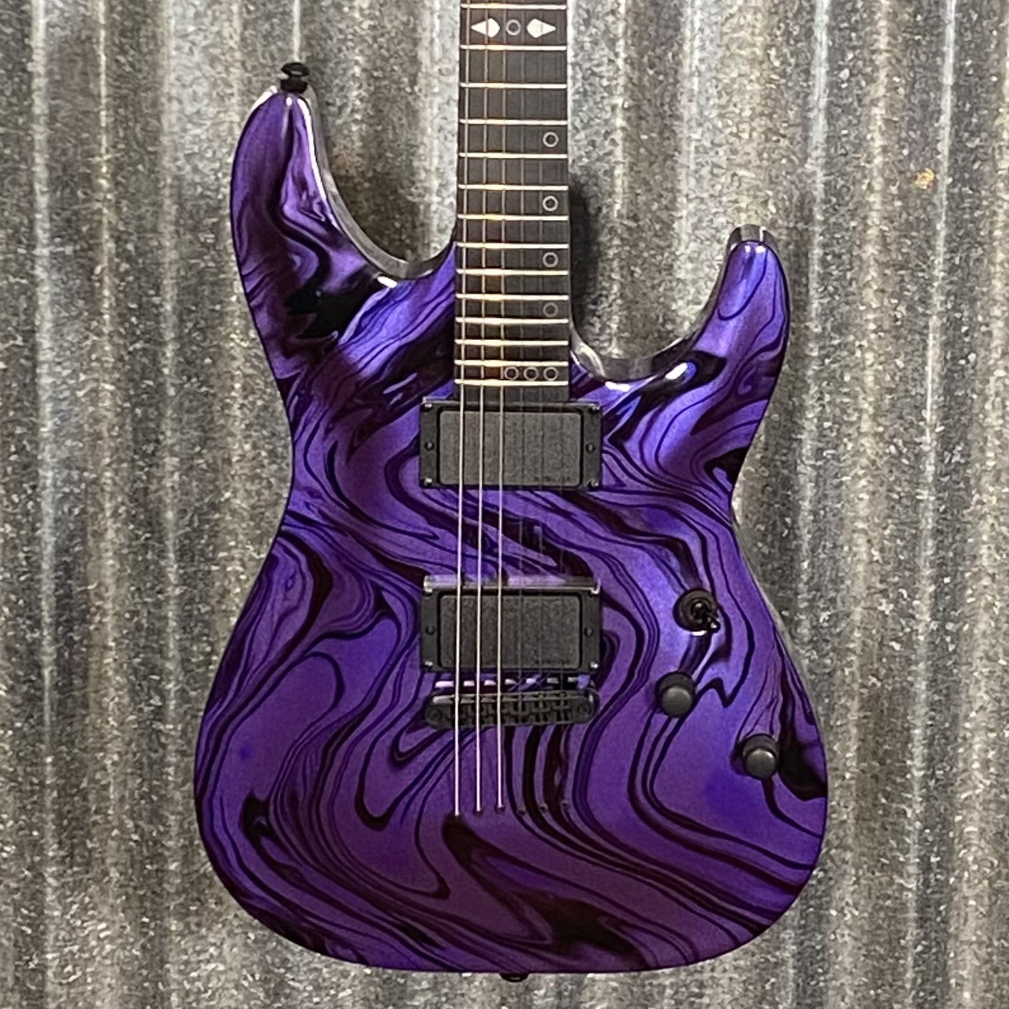 Schecter C-1 Hydro Dip Purple Obsidian Guitar #0588