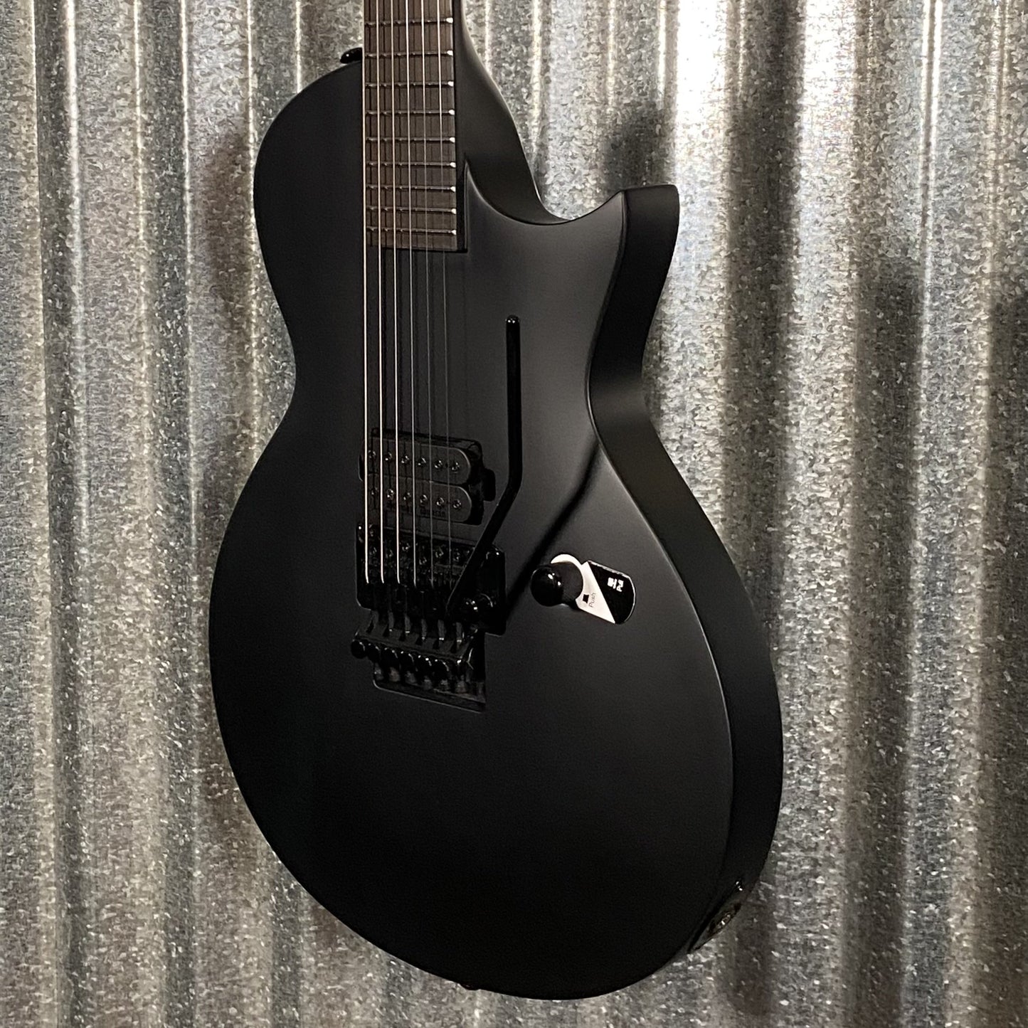 ESP LTD EC FR Black Metal Floyd Rose Black Satin Guitar & Case #1348 Used