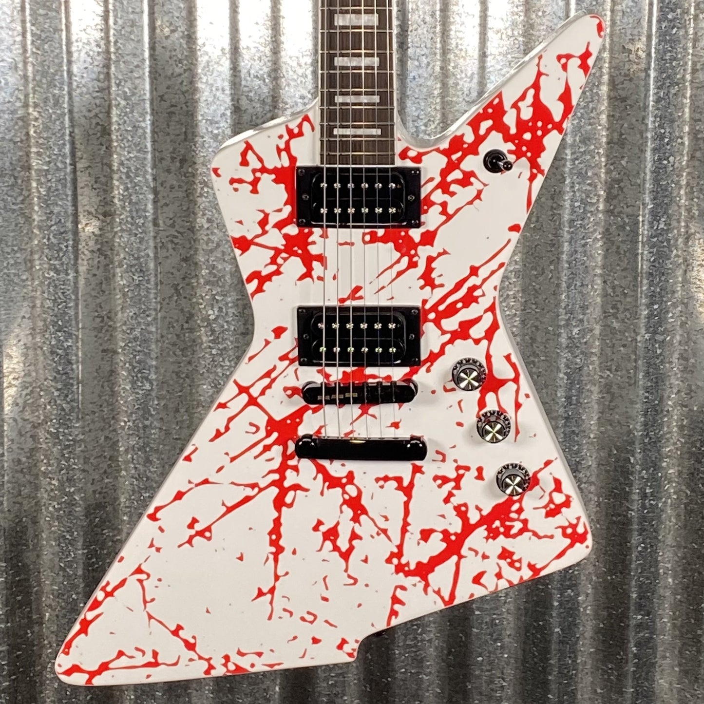 Westcreek Guitars Revenge Explorer Style Scatch Whte Red #0019 Used