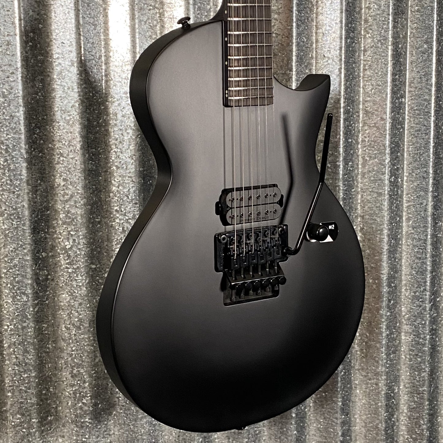 ESP LTD EC FR Black Metal Floyd Rose Black Satin Guitar & Case #1354 Used
