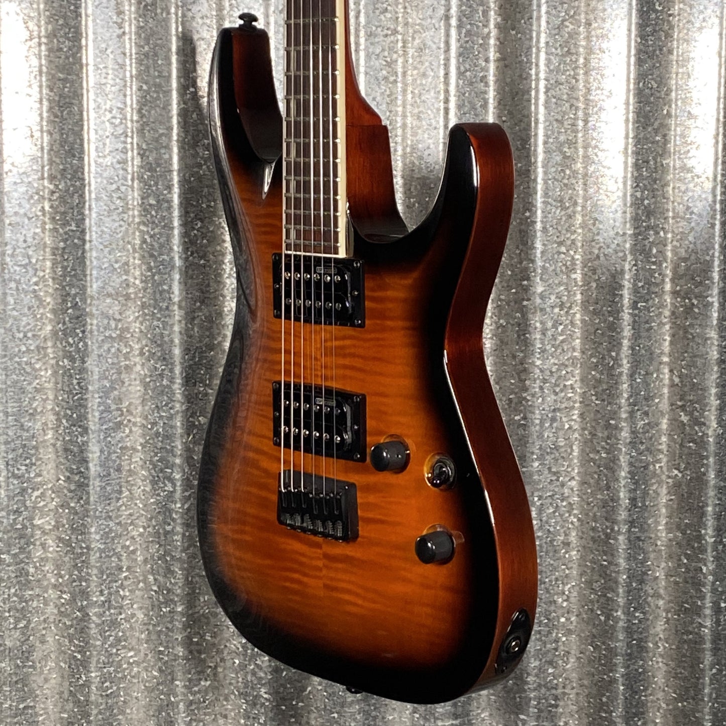 ESP LTD H-200 Flame Top Dark Brown Sunburst Guitar H200FMDBSB #2092 Used