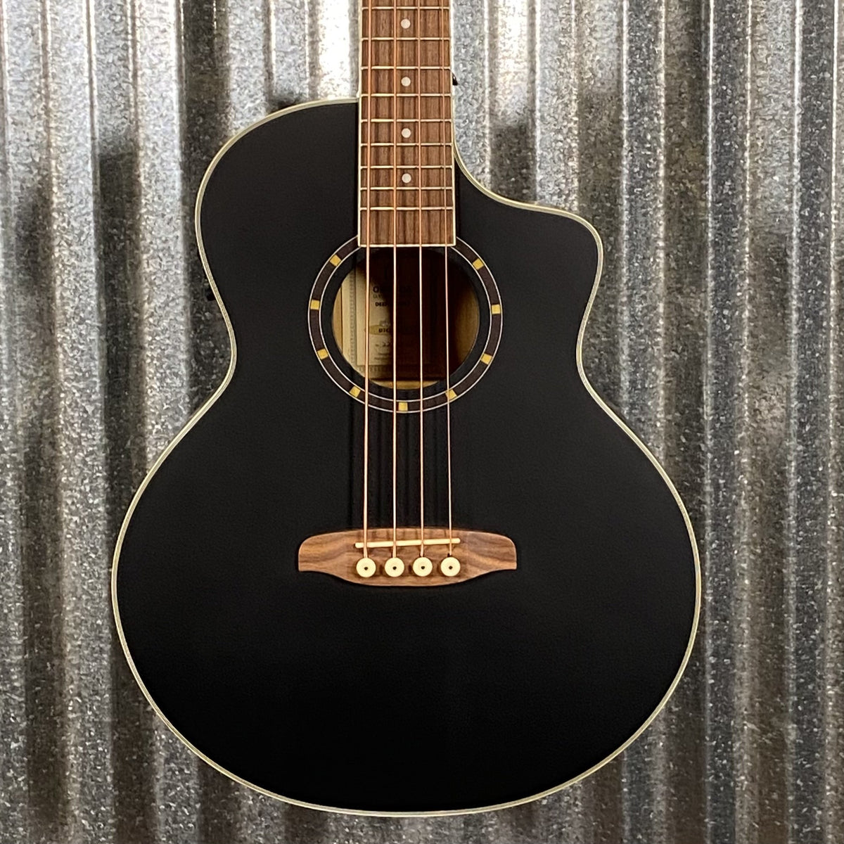 Ortega D7CE-SBK-4 Black 4 String Acoustic Electric Bass #0712