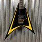 ESP LTD Alexi Laiho Arrowhead SE Black Yellow Pinstripe Guitar & Case USED #1975