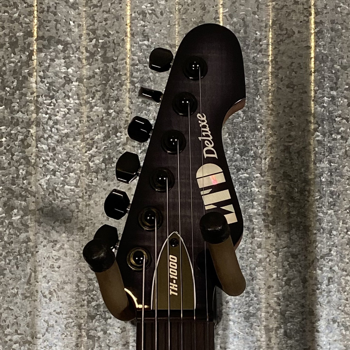 ESP LTD TH-1000 Evertune See Thru Black Sunburst Guitar & Case #1105 Used