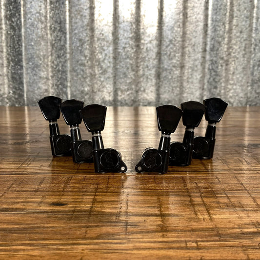 ESP LTD Branded 3+3 Guitar Tuning Machine Set Black Used