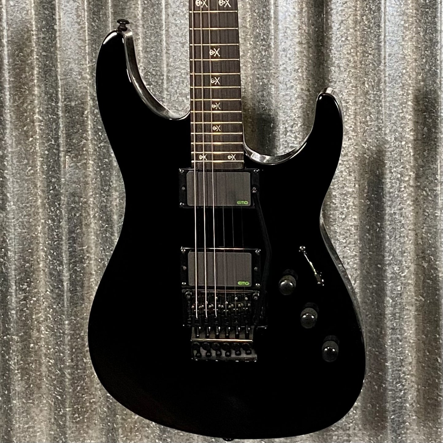 ESP LTD KH-602 Kirk Hammett EMG Black Guitar & Case #0568 Used