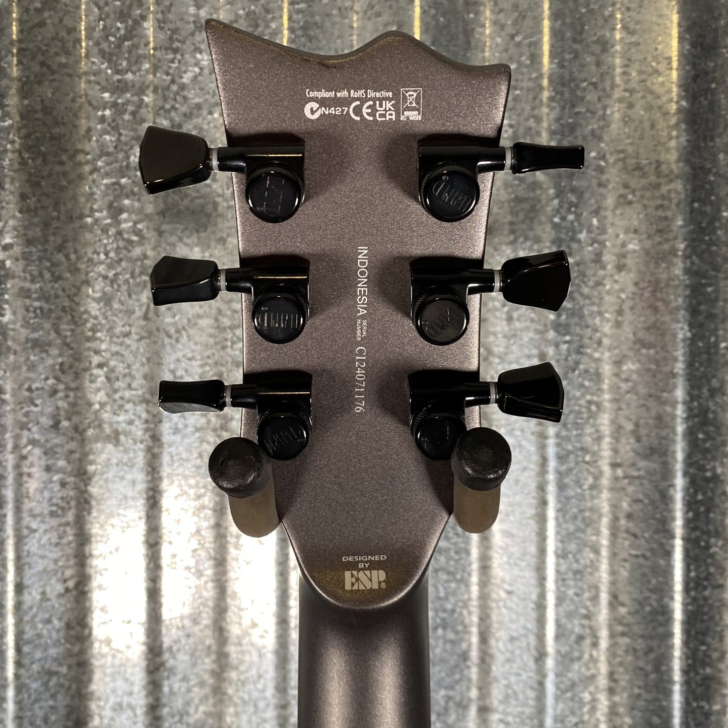ESP LTD EC-1000 Baritone Charcoal Metallic Satin Guitar EC1000BCHMS #1176 Used