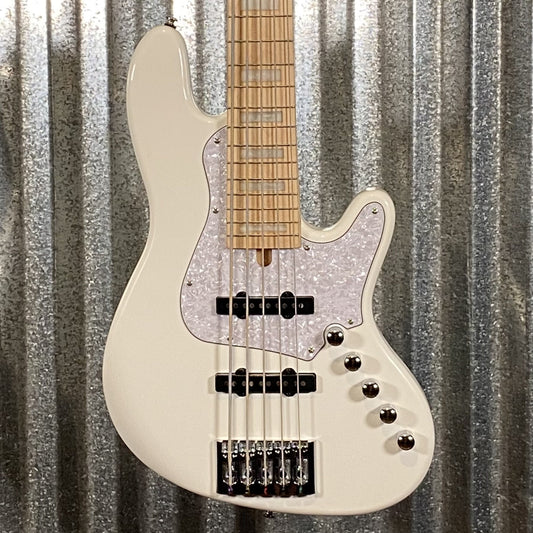 Cort Elrick NJS 5 String Bass White & Bag NJS5WHT #2856