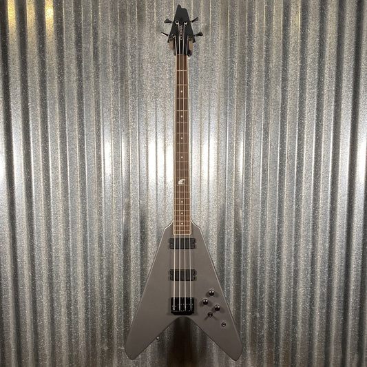 HardLuck Kings Cobra V 4 String Bass Gun Metal & Case #26001 Used
