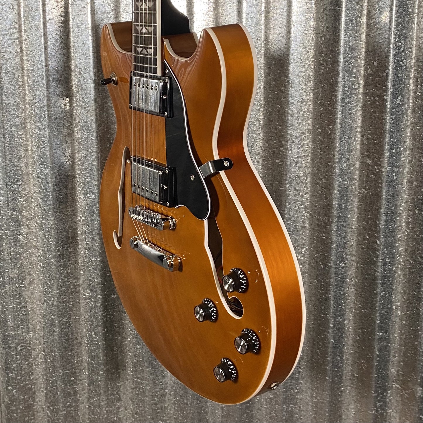 Westcreek Guitars 333 Semi Hollow Body Double Cutaway Amber Brown #0011 Used