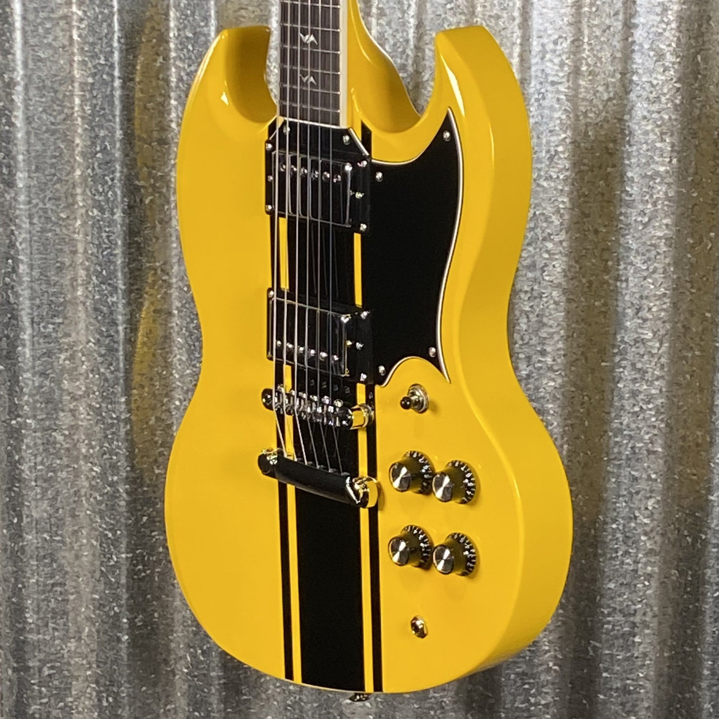 Westcreek Guitars Racer SG Offset Style Bumble-B Yellow #0022 Used