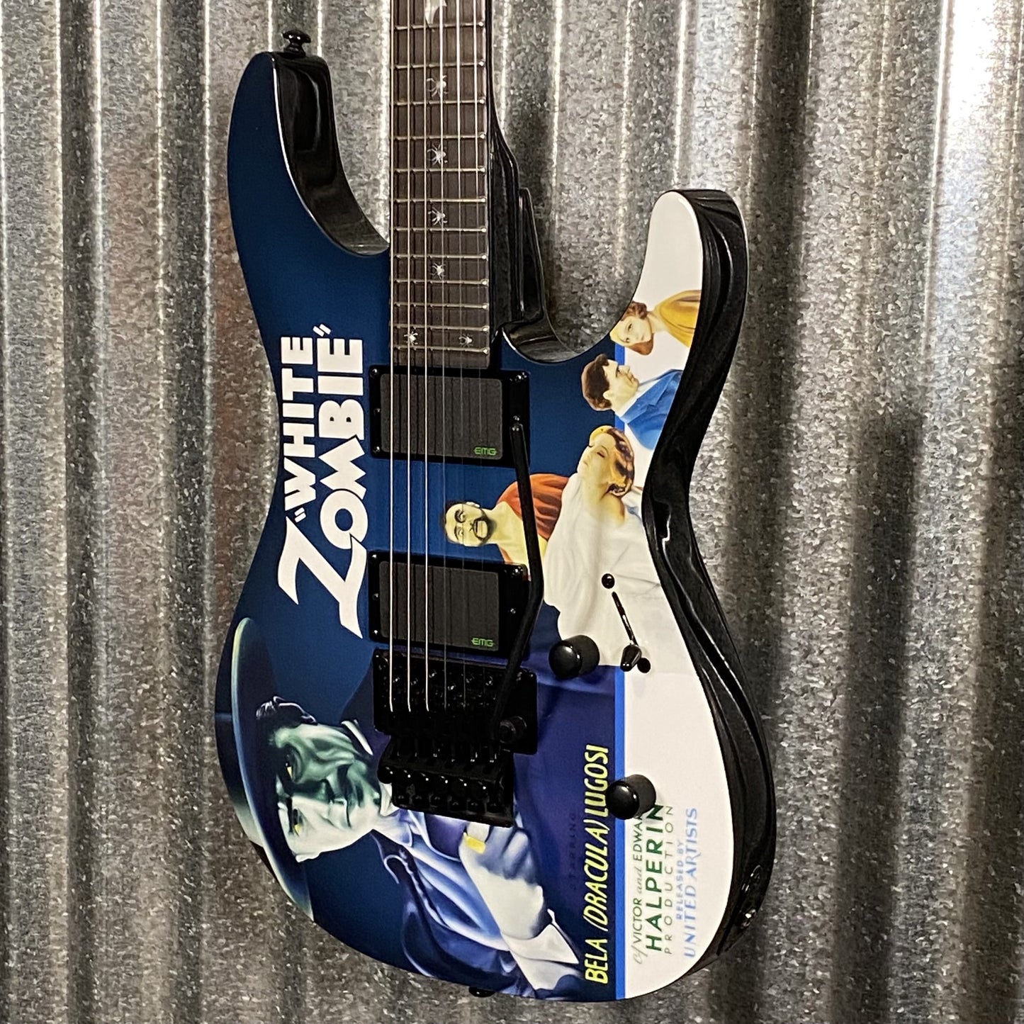 ESP LTD KH-WZ Kirk Hammett White Zombie Graphic EMG Guitar & Case #3481 Used
