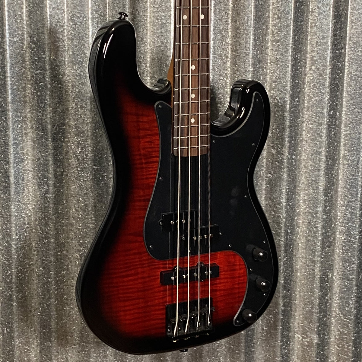 ESP LTD Surveyor 204DX Red Burst 4 String Bass #2036 Used