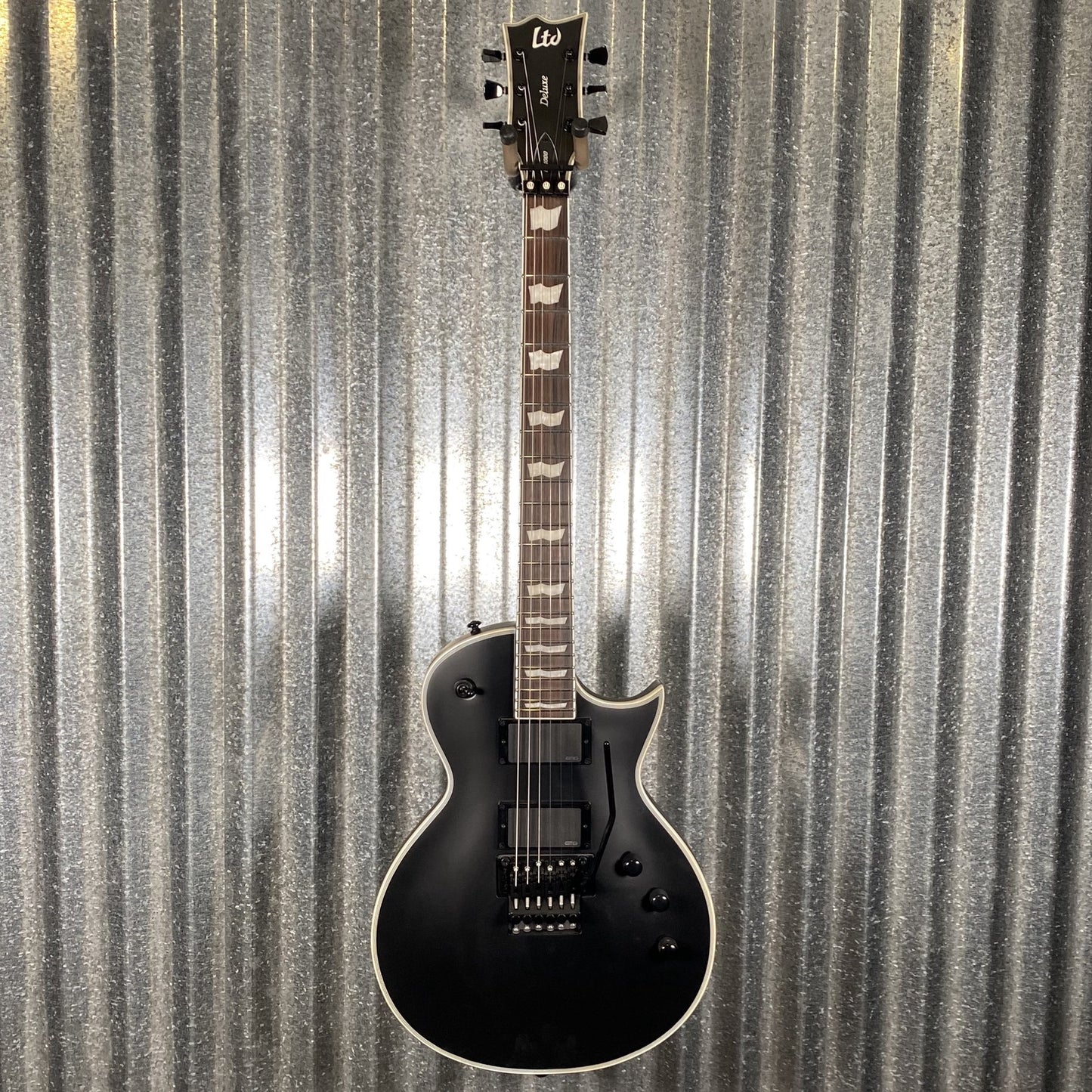 ESP LTD EC-1000 FR Floyd Rose Black Satin EMG Guitar EC1000FRBLKS #1106 Used