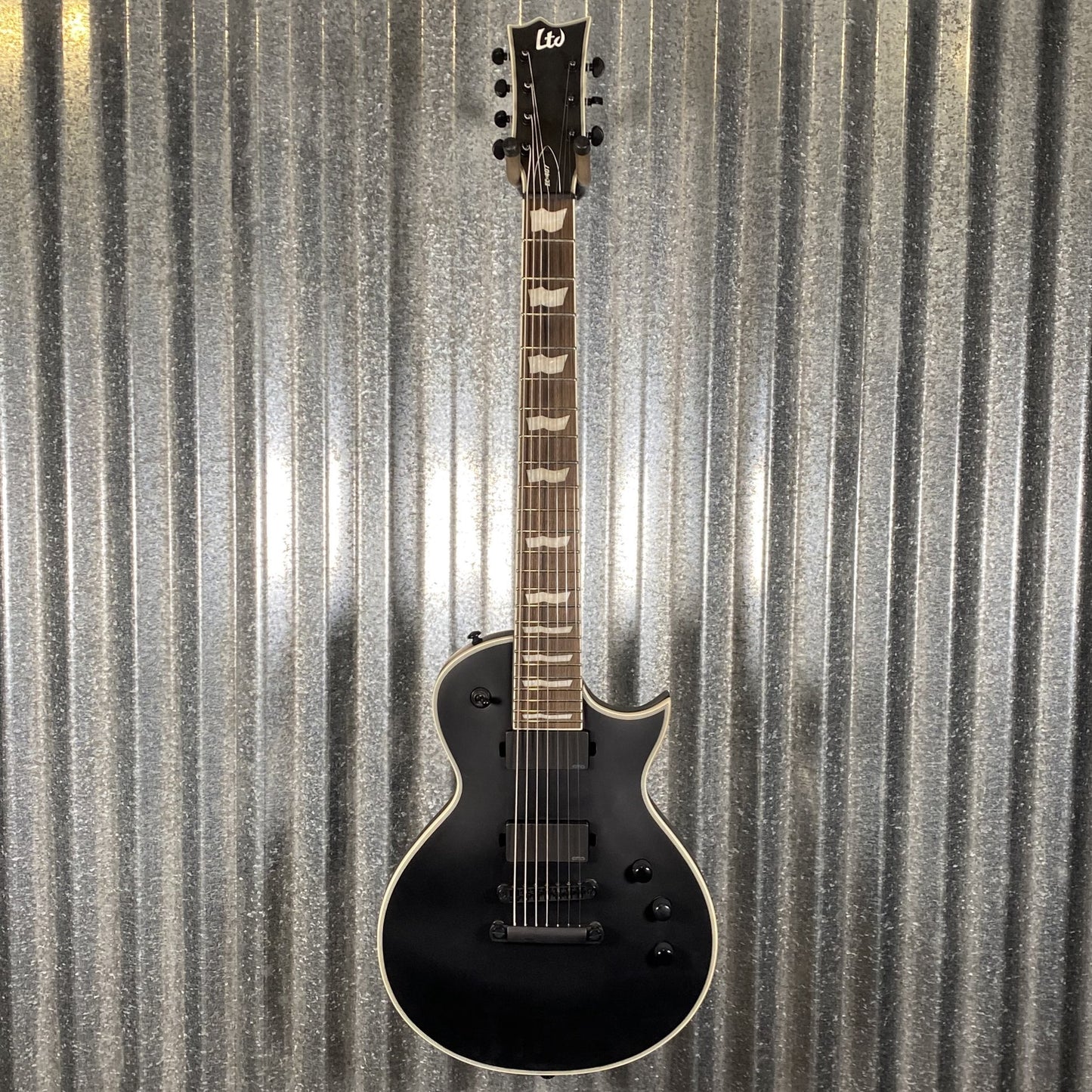 ESP LTD EC-407 7 String Black Satin Guitar EC407BLKS #1218 Used