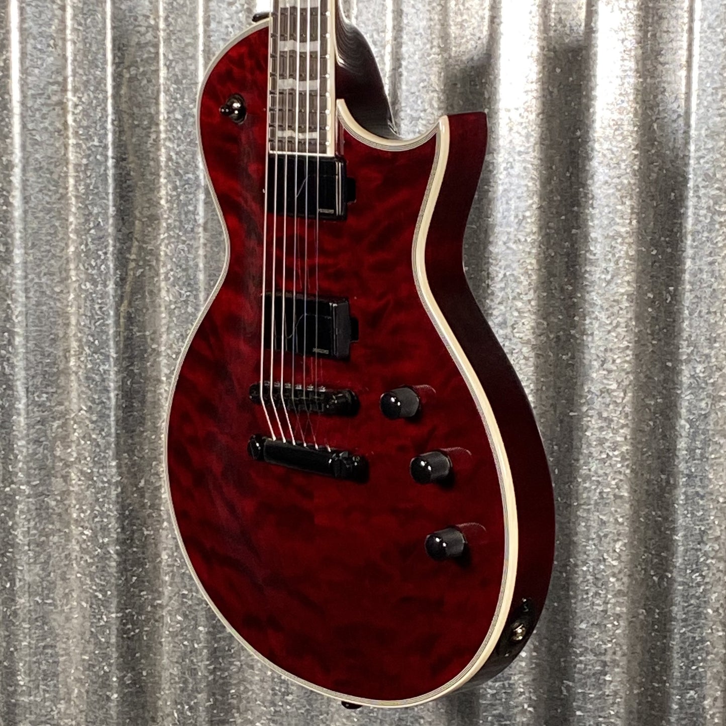 ESP LTD EC-1000 QM Quilt Top See Thru Black Cherry Fluence Guitar EC1000QMSTBC #0183 Used