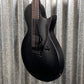ESP LTD EC FR Black Metal Floyd Rose Black Satin Guitar ECFRBKMBLKS #0505 Used