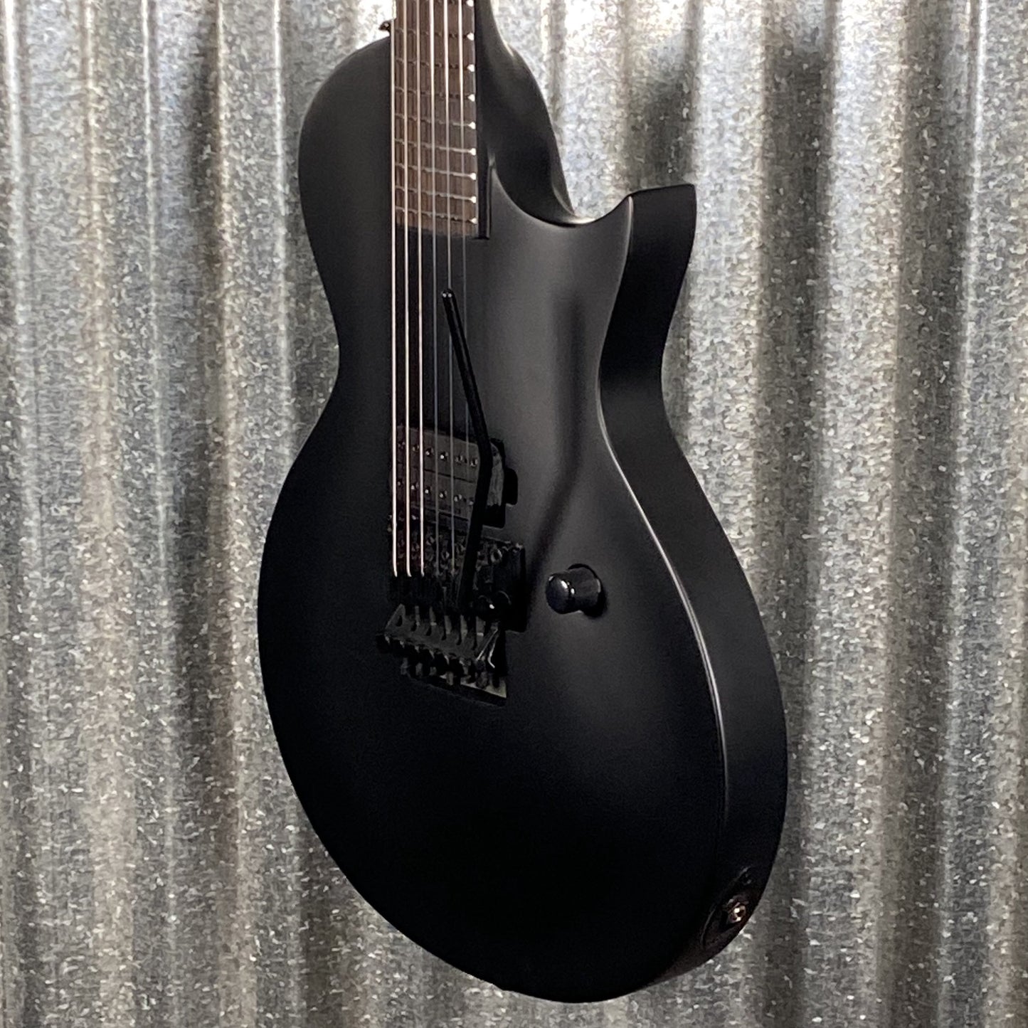 ESP LTD EC FR Black Metal Floyd Rose Black Satin Guitar ECFRBKMBLKS #0505 Used